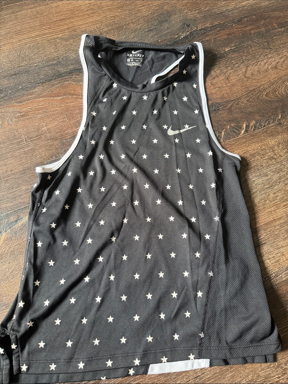 Nike Black Tank with White Star Print